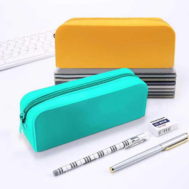 Hot Selling Unique Soft Custom Silicone-حافظة أقلام مدرسية