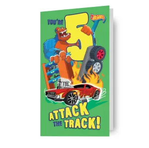 Hot Wheels Age 5 Birthday Card