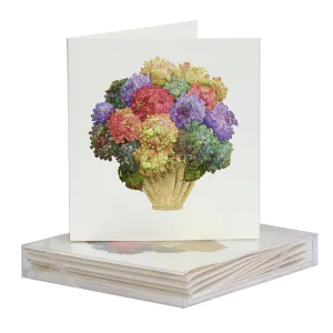 Hydrangea Bouquet Note Cards, Set of 8
