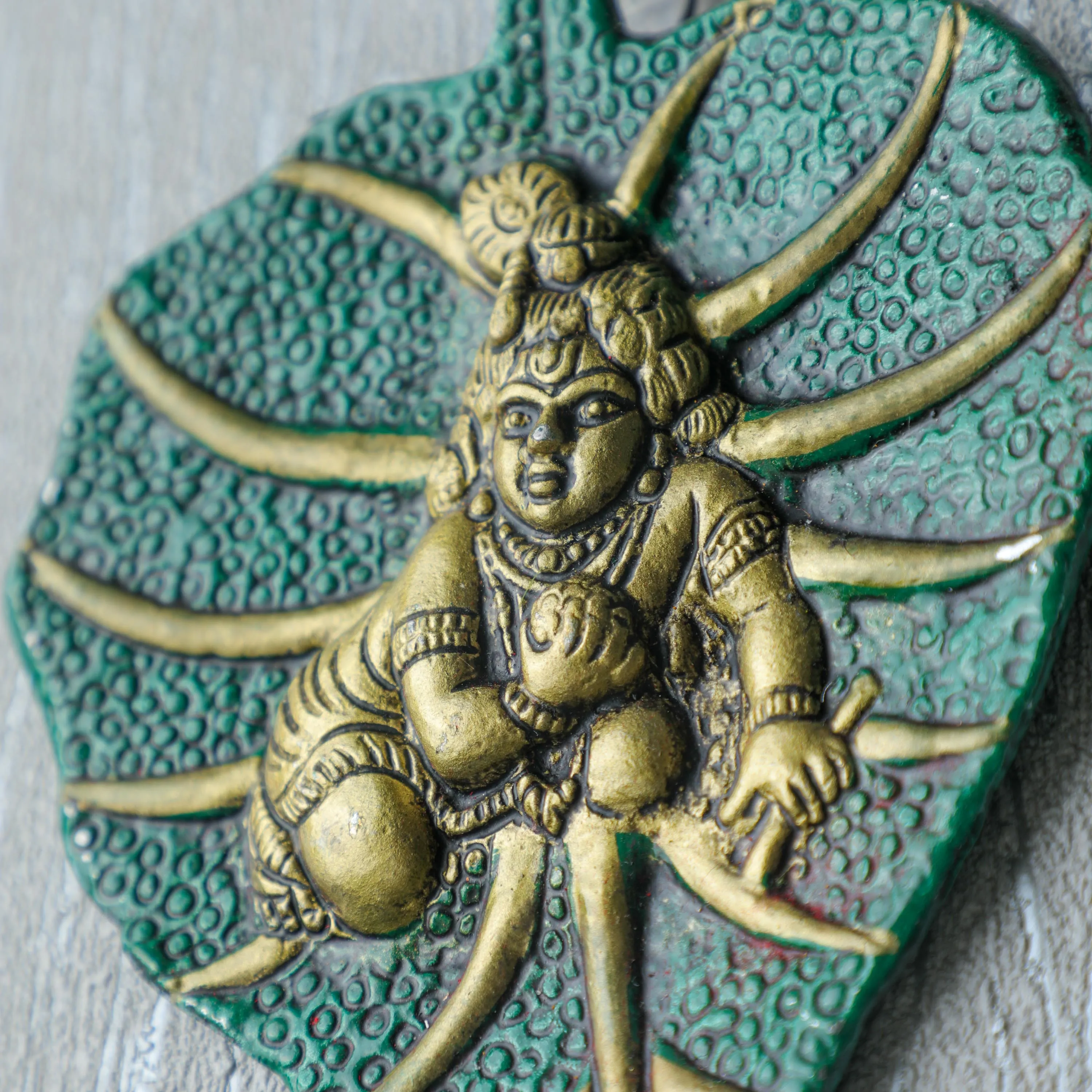 Leaf Krishna Figurine
