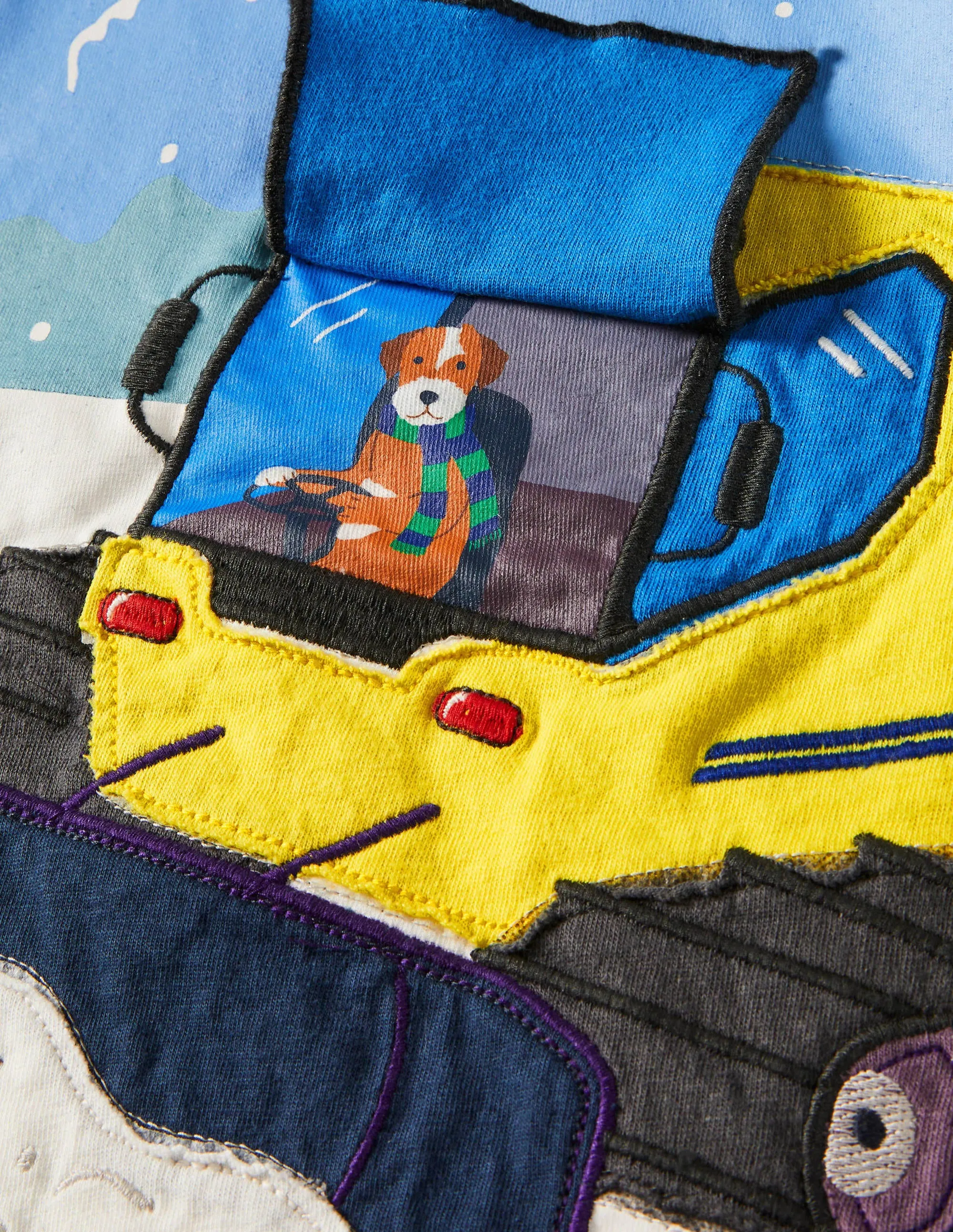 Lift-the-flap Arctic T-shirt-Starboard Blue Snow Plough