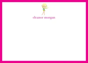 Little Gymnast Personalized Note Cards