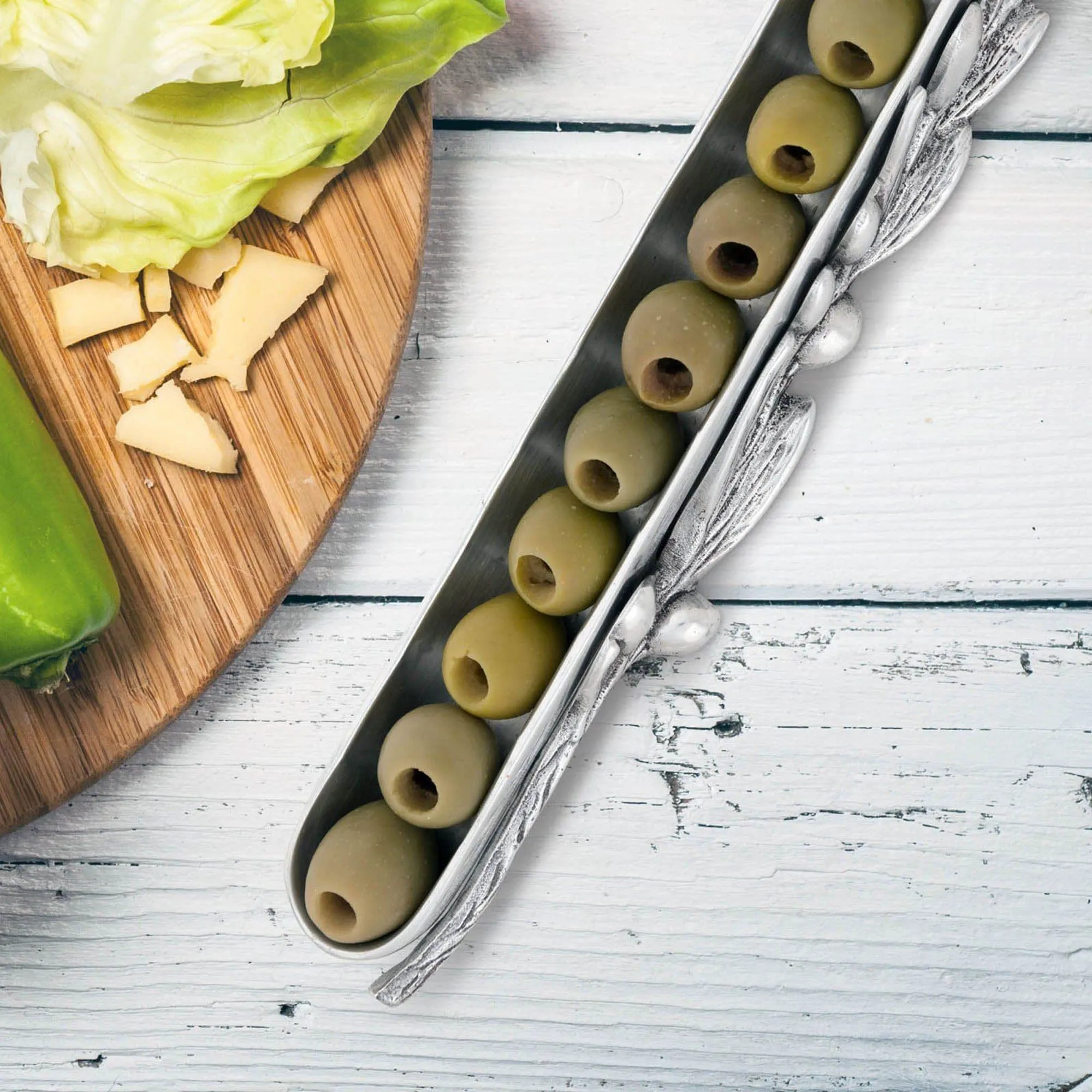 Olive Canoe Serving Tray