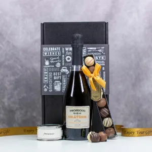 Personalised Prosecco and Chocolates