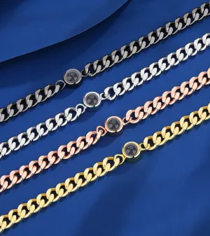 Photo Projection Mens Chain Bracelet