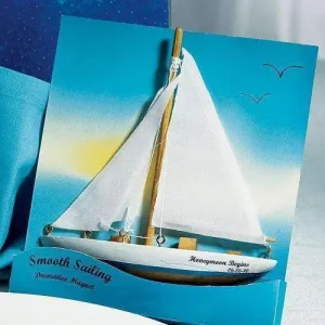 "Smooth Sailing" Sailboat Magnet Gift Favor (6) (Pack of 6)