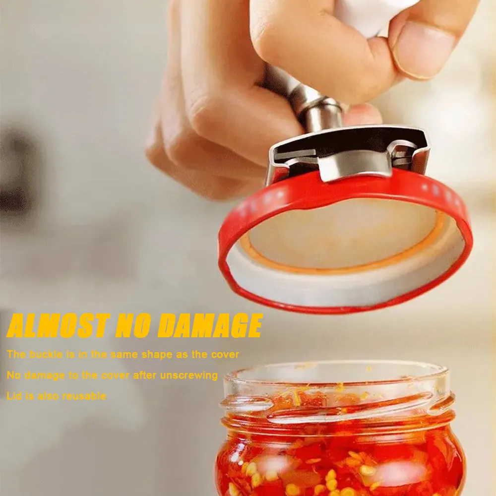 Stainless Steel Bottle Opener Multifunctional Adjustable Glass Lid Bottle Opener Labor-Saving Can Opener Kitchen Gadgets