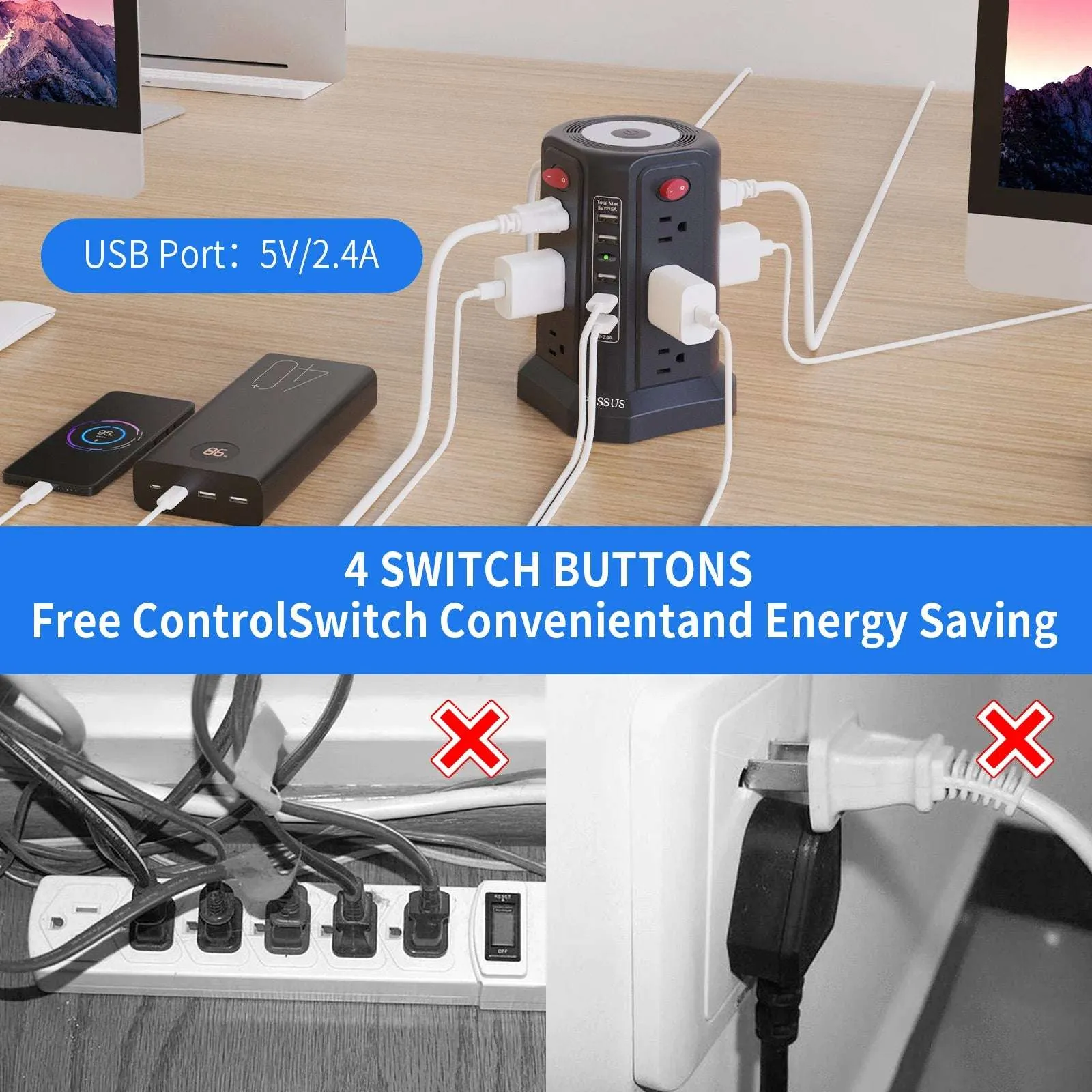 Transform Your Power Management with Smart Socket Tower