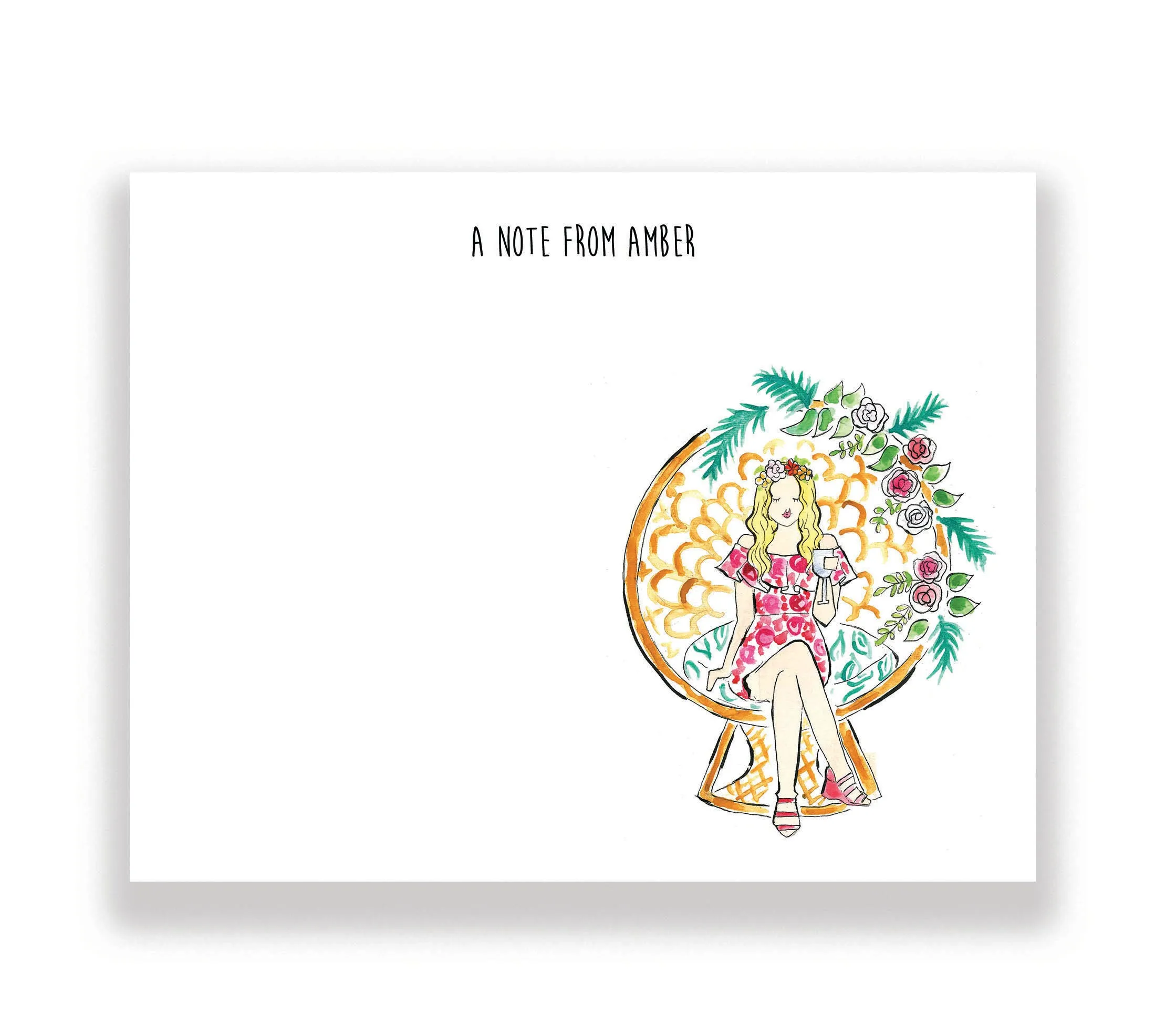 Tropical Bride Personalized Stationery