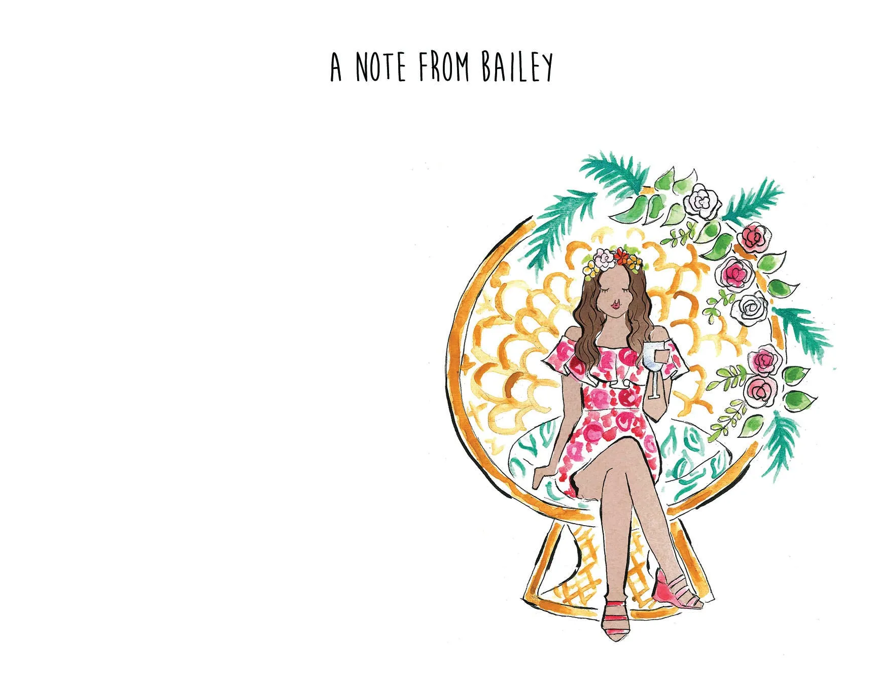 Tropical Bride Personalized Stationery