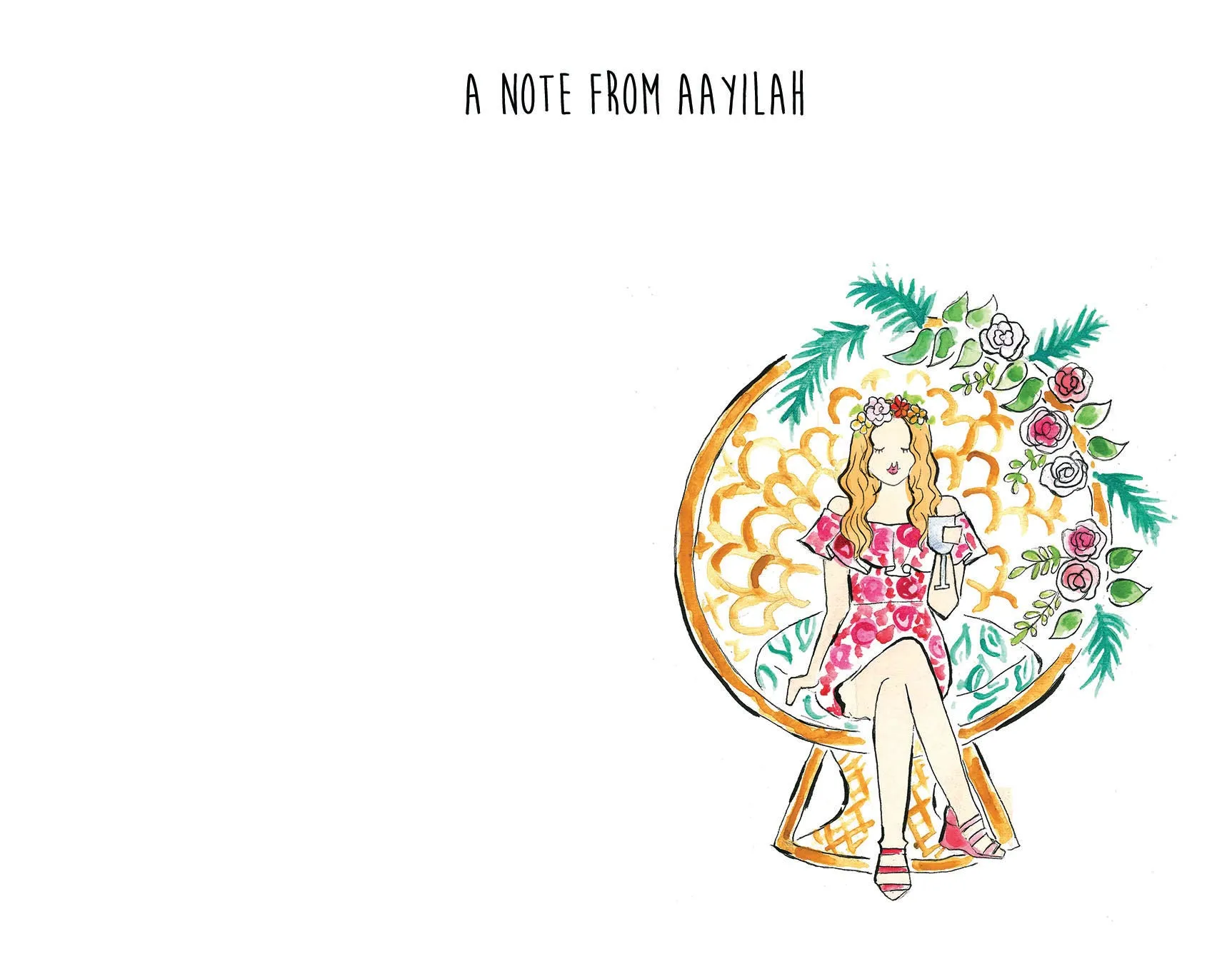 Tropical Bride Personalized Stationery