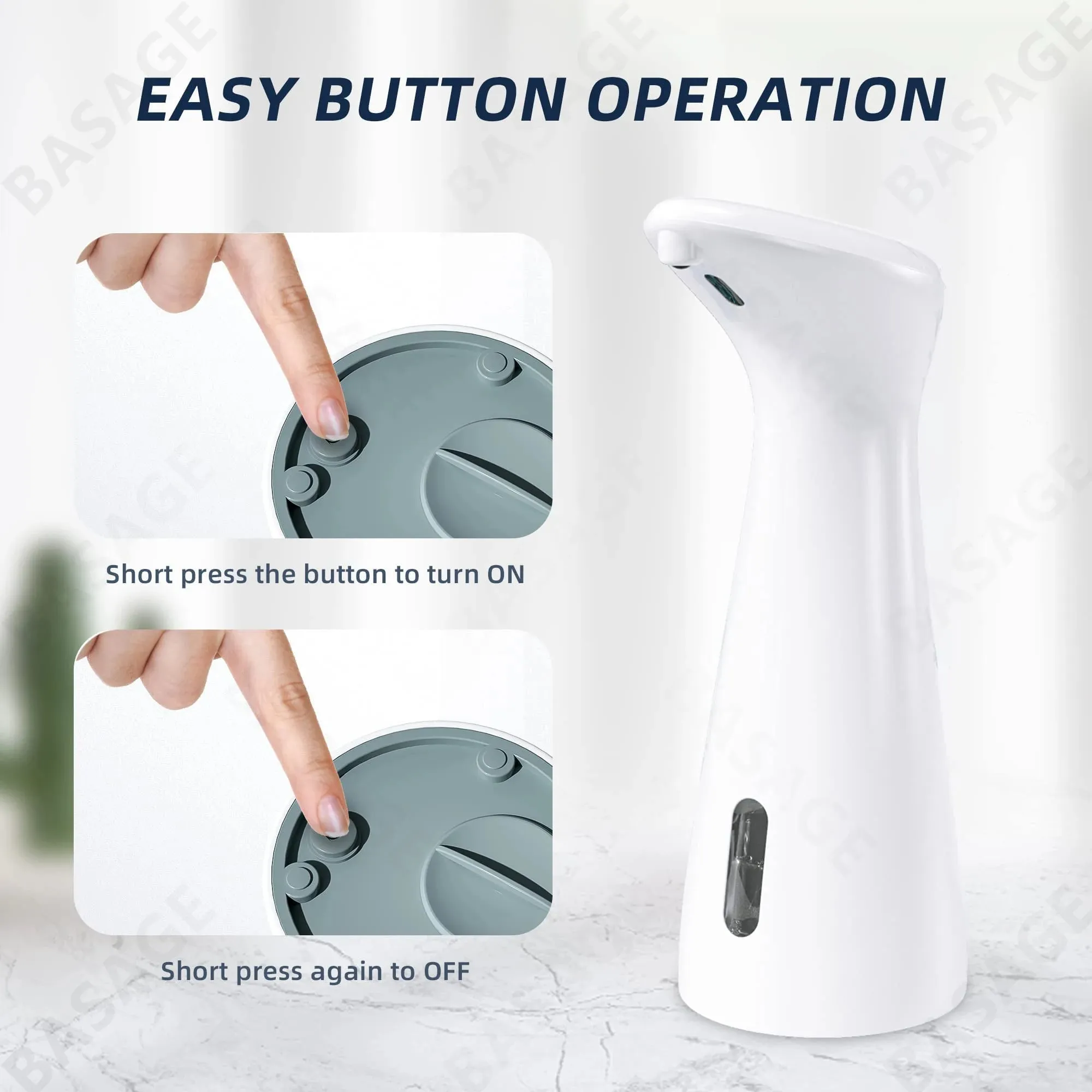 White High Quality Automatic Sensor Soap Dispenser Waterproof Hand Wash Smart Bathroom Wash Handpiece
