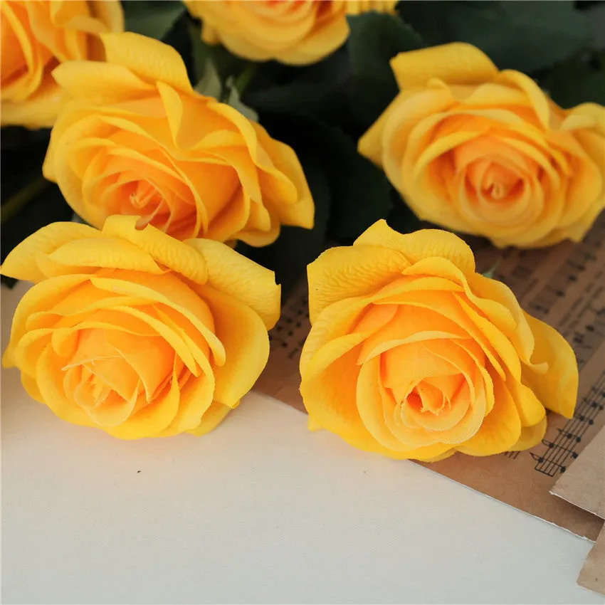 Yellow Roses Artificial Flowers Real Touch Flowers